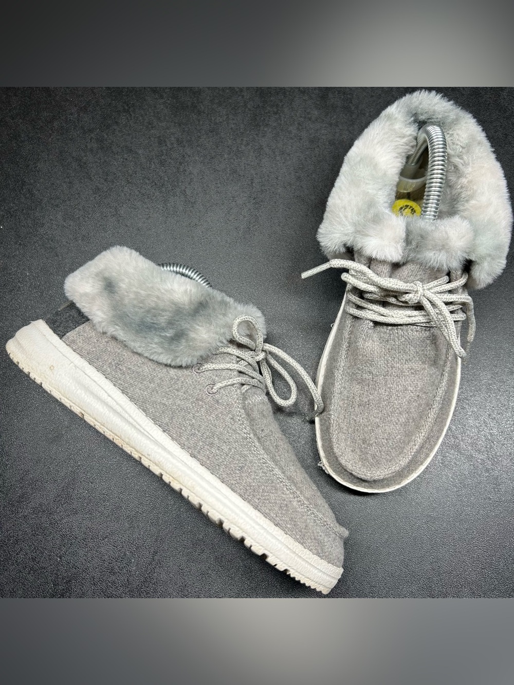 Hey Dude Women’s Size 5 Britt Coffee Dye Faux Fur Lined Cozy Booties